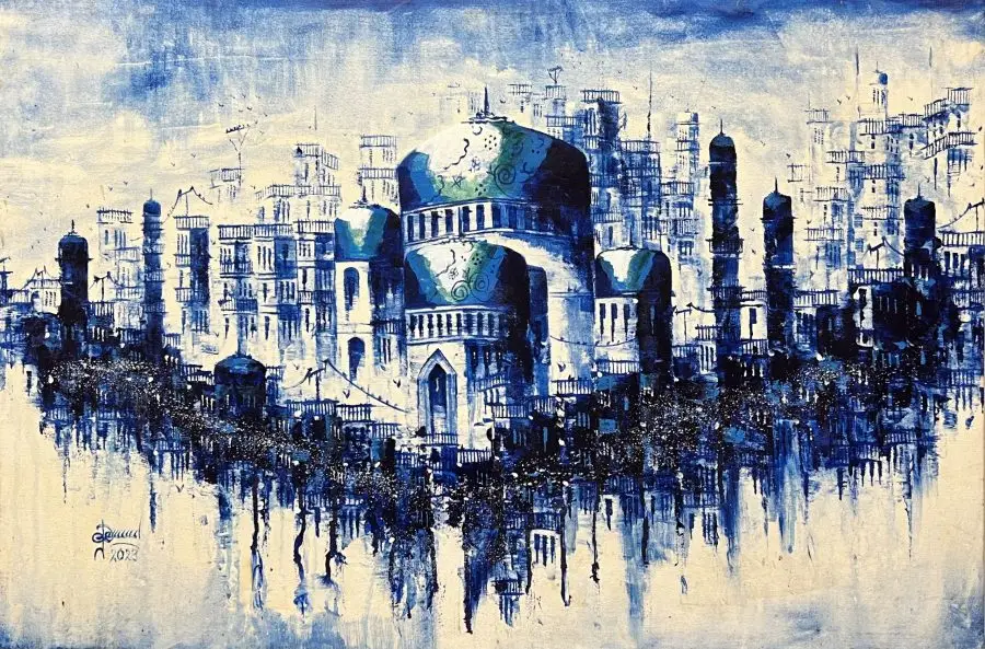 Contemporary depiction of the Blue Mosque.